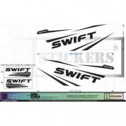 Suzuki Swift Sport rayures -Kit Complet - voiture Sticker Autocollant Graphic Decals