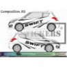 Suzuki Swift Sport rayures kit complet autocollant sticker Fun Stickers