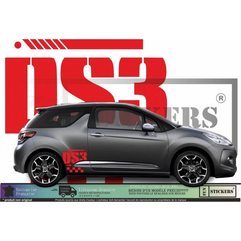 Citraen DS3 - Logos stickers side and hood - Tuning Sticker Sticker Graphic Decals