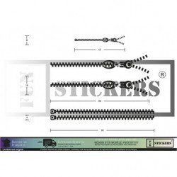 Fiat 500 bandes laterales ZIP kit complet autocollant decoration Fun Stickers
