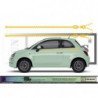 Fiat 500 bandes laterales ZIP kit complet autocollant decoration Fun Stickers