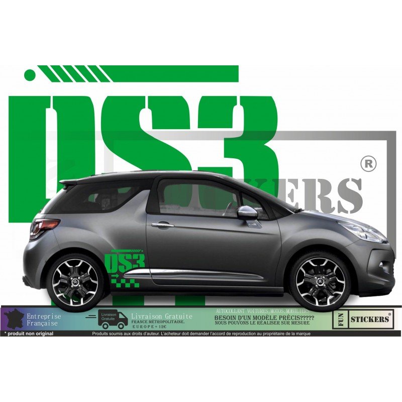 Citraen DS3 - Logos stickers side and hood - Tuning Sticker Sticker Graphic Decals