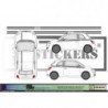 Fiat 500 bandes integrales kit complet autocollant decoration Fun Stickers