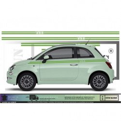Fiat 500 bandes integrales kit complet autocollant decoration Fun Stickers