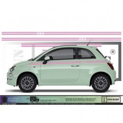 Fiat 500 bandes integrales kit complet autocollant decoration Fun Stickers