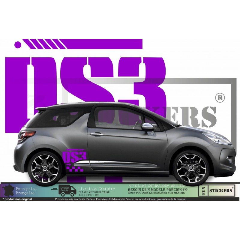 Citraen DS3 - Logos stickers side and hood - Tuning Sticker Sticker Graphic Decals