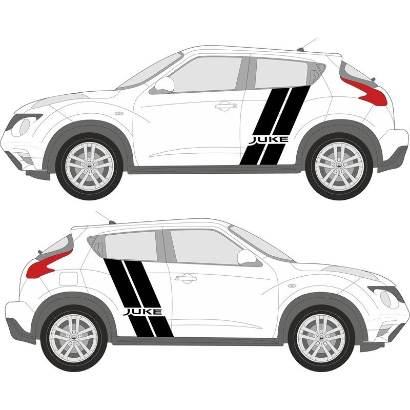 Nissan Juke doubles bandes laterales kit complet autocollant Fun Stickers