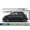 Fiat 500 bandes laterales 595 noir kit complet autocollant sticker Fun Stickers