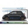 Fiat 500 bandes laterales 595 noir kit complet autocollant sticker Fun Stickers
