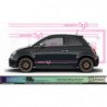 Fiat 500 bandes laterales 595 noir kit complet autocollant sticker Fun Stickers
