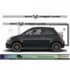 Fiat 500 bandes 595 Competizione Abarth noir kit complet autocollant Fun Stickers