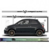 Fiat 500 Bandes latérales 595 competizione abarth - NOIR - Kit Complet - Tuning Sticker Autocollant Graphic Decals