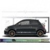 Fiat 500 bandes 595 Competizione Abarth noir kit complet autocollant Fun Stickers