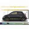 Fiat 500 bandes 595 Competizione Abarth noir kit complet autocollant Fun Stickers