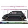 Fiat 500 bandes 595 Competizione Abarth noir kit complet autocollant Fun Stickers