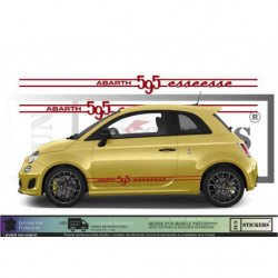 Fiat Abarth 595 Esse Esse bas de caisse noir kit complet autocollant Fun Stickers