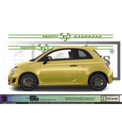 Fiat Abarth 595 Esse Esse bas de caisse noir kit complet autocollant Fun Stickers
