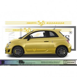 Fiat Abarth 595 Esse Esse bas de caisse noir kit complet autocollant Fun Stickers