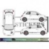 Fiat Abarth 595 Esse Esse bas de caisse noir kit complet autocollant Fun Stickers