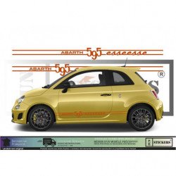 Fiat Abarth 595 Esse Esse bas de caisse noir kit complet autocollant Fun Stickers