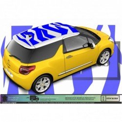 Sticker toit covering graphique sport Citroen DS3 vinyle premium Fun Stickers
