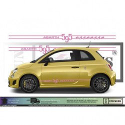 Fiat Abarth 595 Esse Esse bas de caisse noir kit complet autocollant Fun Stickers