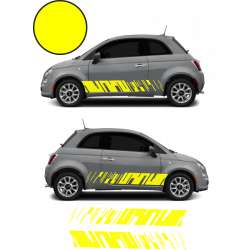 Fiat 500 bandes bas de caisse x2 Modern kit autocollant sticker Fun Stickers