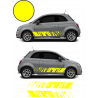 Fiat 500 bandes bas de caisse x2 Modern kit autocollant sticker Fun Stickers