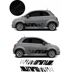 Fiat 500 bandes bas de caisse x2 Modern kit autocollant sticker Fun Stickers