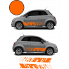 Fiat 500 bandes bas de caisse x2 Modern kit autocollant sticker Fun Stickers