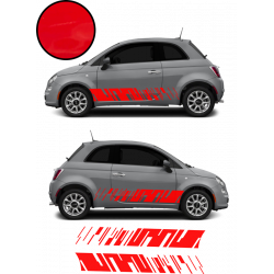 Fiat 500 bandes bas de caisse x2 Modern kit autocollant sticker Fun Stickers