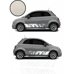 Fiat 500 bandes bas de caisse x2 Modern kit autocollant sticker Fun Stickers