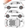 FIAT 500 kit complet effet Abarth scorpion - Tuning Sticker Autocollant