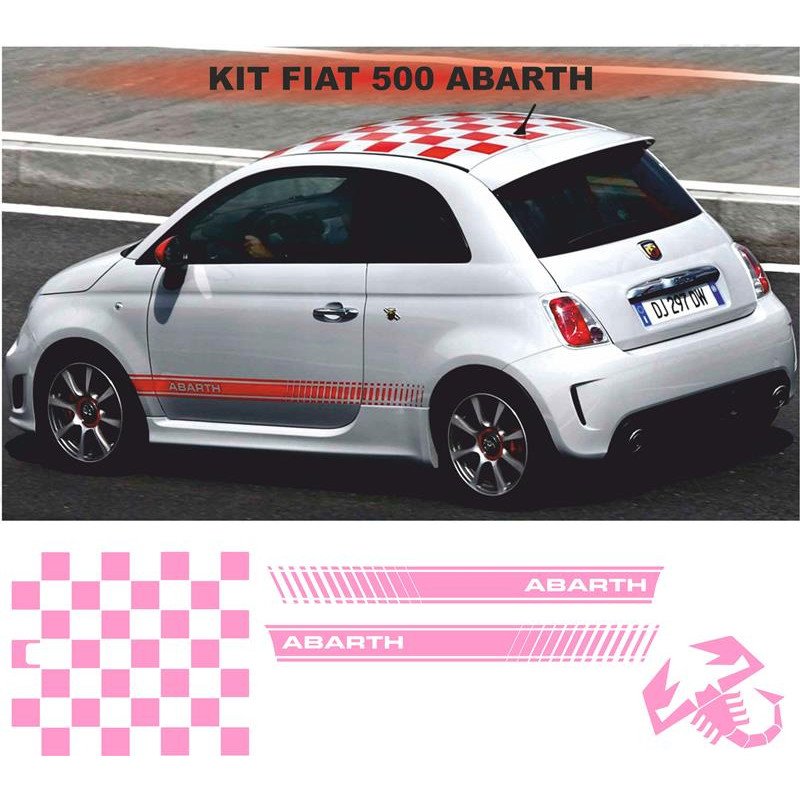 Fiat 500 kit complet effet Abarth Scorpion sticker autocollant Fun Stickers