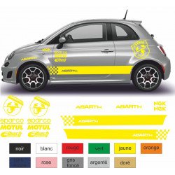 Fiat 500 kit competition Motul sponsor autocollant sticker tuning Fun Stickers
