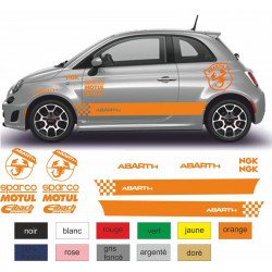 Fiat 500 kit competition Motul sponsor autocollant sticker tuning Fun Stickers