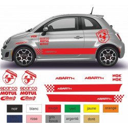 Fiat 500 kit competition Motul sponsor autocollant sticker tuning Fun Stickers