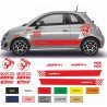 Fiat 500 kit competition Motul sponsor autocollant sticker tuning Fun Stickers