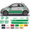 Fiat 500 kit competition Motul sponsor autocollant sticker tuning Fun Stickers