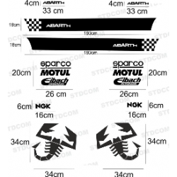 Fiat 500 Abarth Strips Down sticker sticker decoration crates