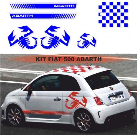 Fiat 500 Abarth Strips Down sticker sticker decoration crates