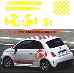 Fiat 500 autocollants Abarth 3 scorpions kit complet sticker Fun Stickers
