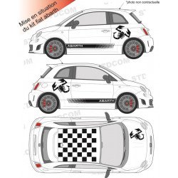 Fiat 500 Abarth Strips Down sticker sticker decoration crates
