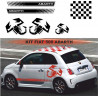 Fiat 500 autocollants Abarth 3 scorpions - Tuning Sticker