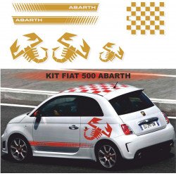 Fiat 500 autocollants Abarth 3 scorpions kit complet sticker Fun Stickers