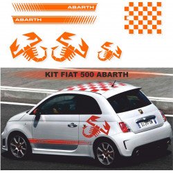 Fiat 500 autocollants Abarth 3 scorpions kit complet sticker Fun Stickers