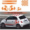 Fiat 500 autocollants Abarth 3 scorpions kit complet sticker Fun Stickers