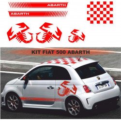 Fiat 500 autocollants Abarth 3 scorpions kit complet sticker Fun Stickers
