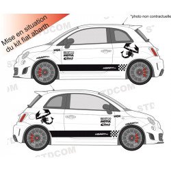 Fiat 500 Abarth Strips Down sticker sticker decoration crates