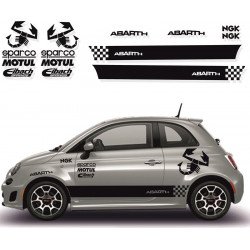 Fiat 500 Abarth Strips Down sticker sticker decoration crates
